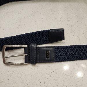 Men's Greg Norman Navy Woven Belt